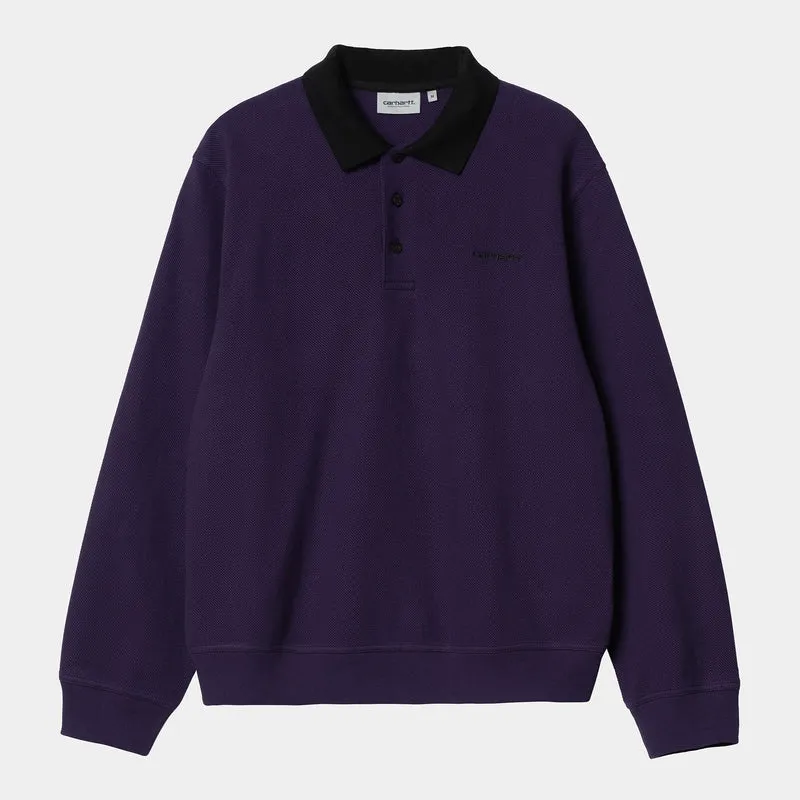 Carhartt WIP Vance långärmad rugbytröja för män - Cassis