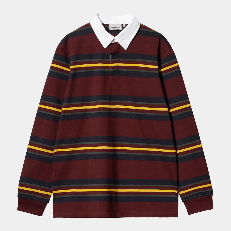 Carhartt WIP Oregon långärmad rugbytröja för herr - Bordeaux