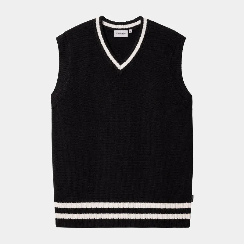 Carhartt WIP Herr Stanford Vest Tröja - Svart / Salt