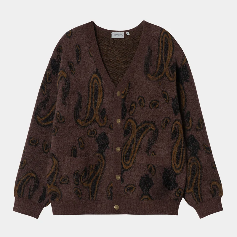 Carhartt WIP Herr Medford Paisley Jacquard Cardigan - Buckeye