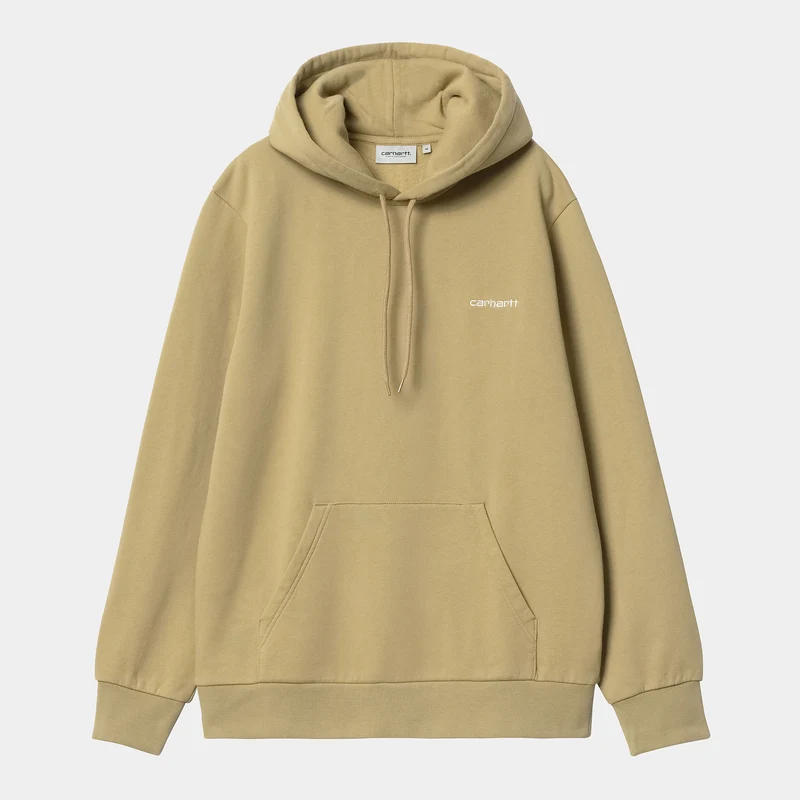 Carhartt WIP Man Script Broderi Hoodie - Agate