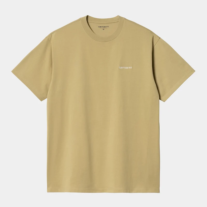 Carhartt WIP Man Script Broderi Kortärmad T-shirt - Agate