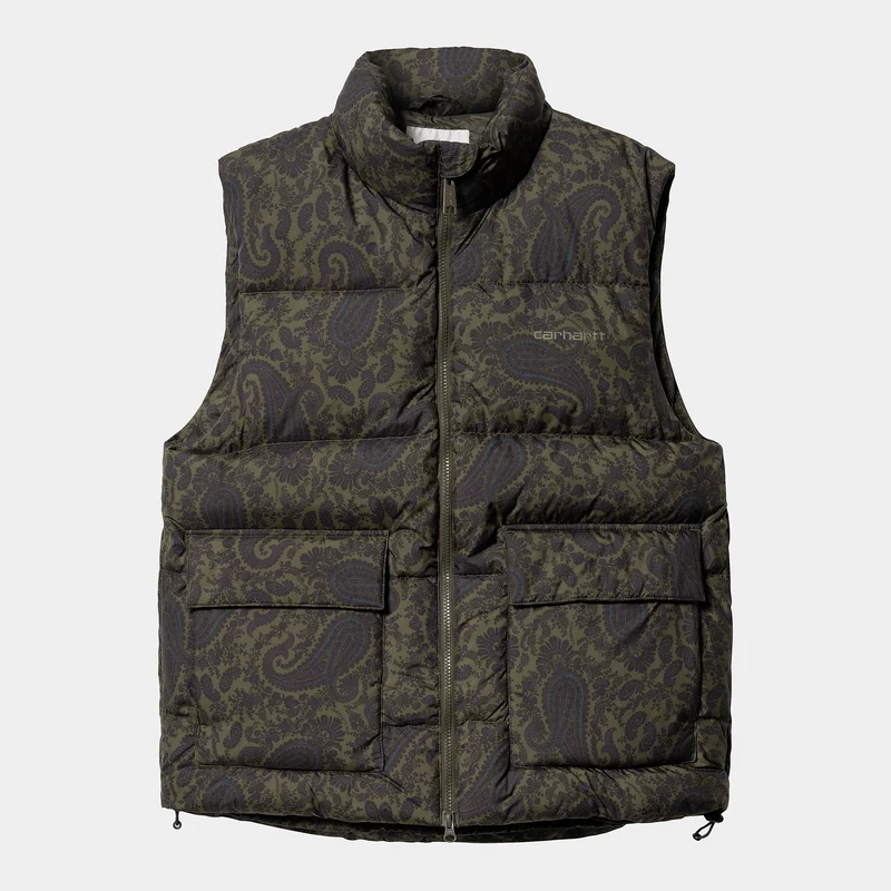 Carhartt WIP Springfield-väst för män - Plant Paisley-tryck