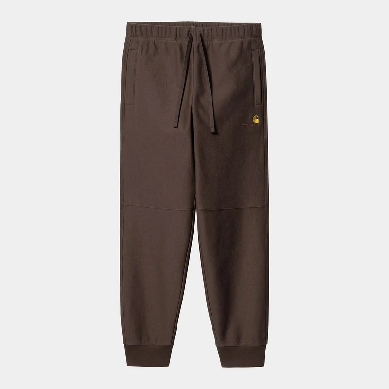 Carhartt WIP Herr American Script Joggingbyxor - Tobak