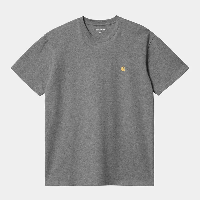 Carhartt WIP Chase kortärmad t-shirt för män - mörkgrå ljung