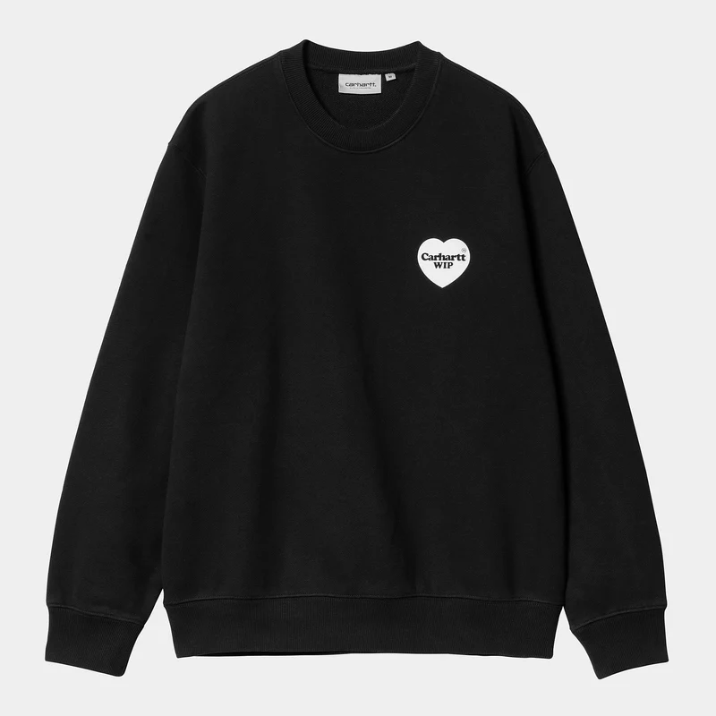 Carhartt WIP Herr Heart Bandana Sweat Top - Svart / Vit