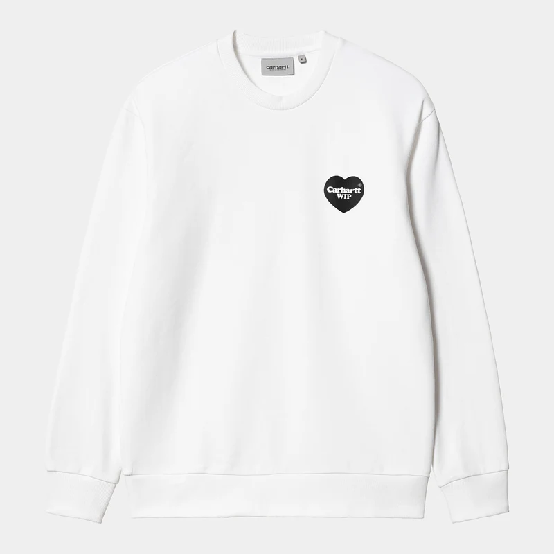 Carhartt WIP Herr Heart Bandana Sweat Top - Vit / Svart