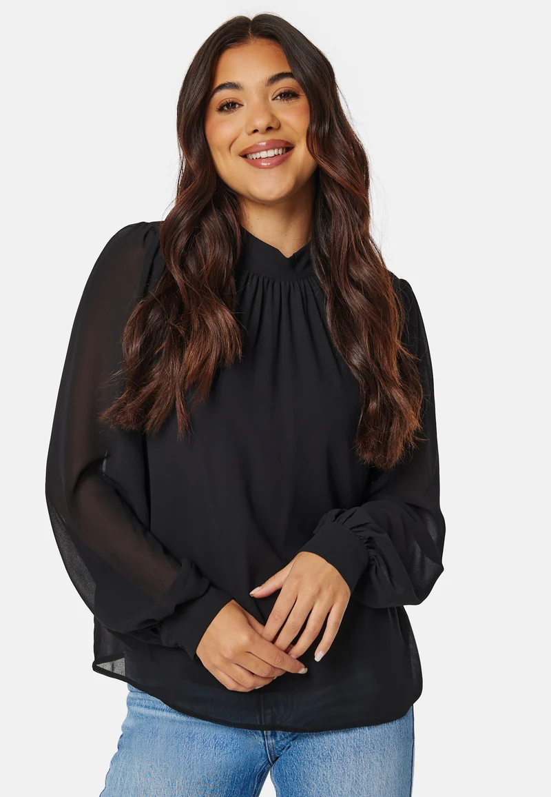 Mila L/S High Neck Top