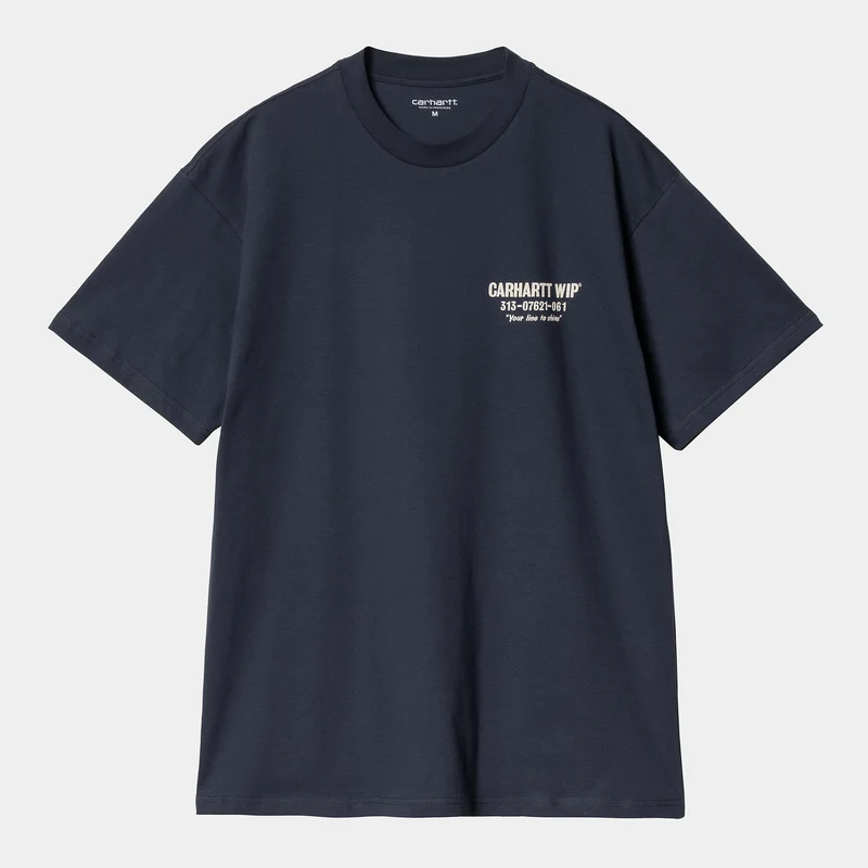 Carhartt WIP Kortärmad t-shirt för män - marinblå