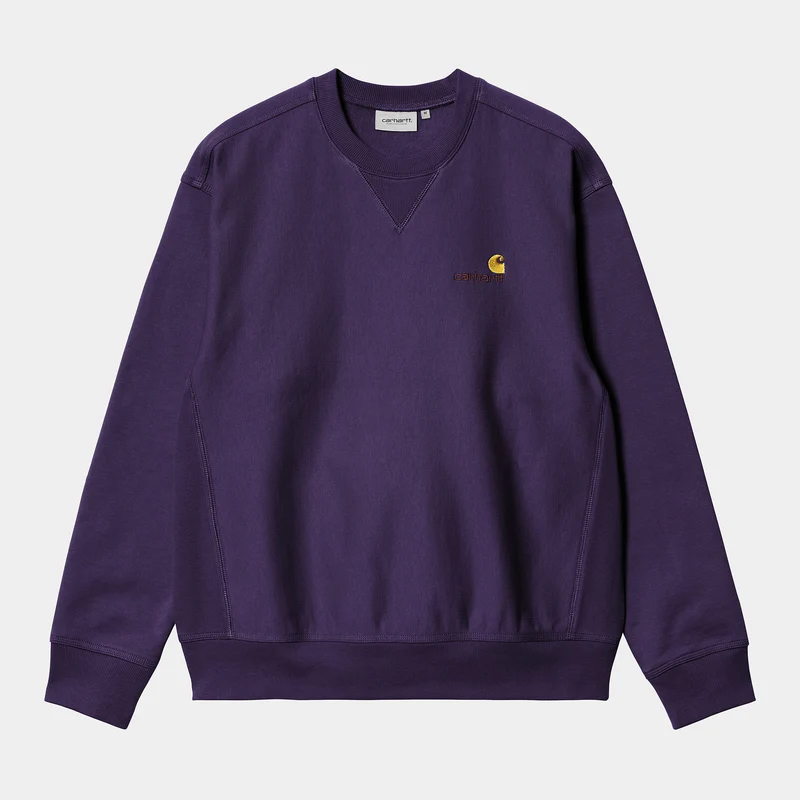 Carhartt WIP Herr American Script Träningströja - Cassis