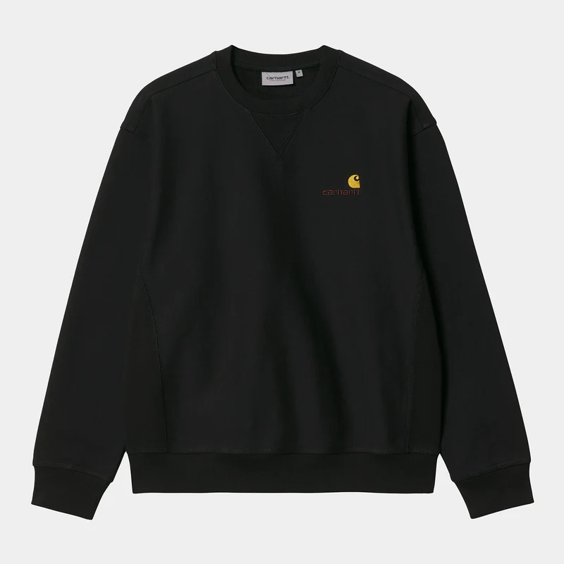 Carhartt WIP Herr American Script Sweat Top - Svart