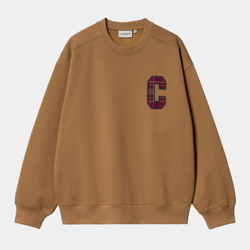 Carhartt WIP Wiles Sweat Top för män - Hamilton Brown