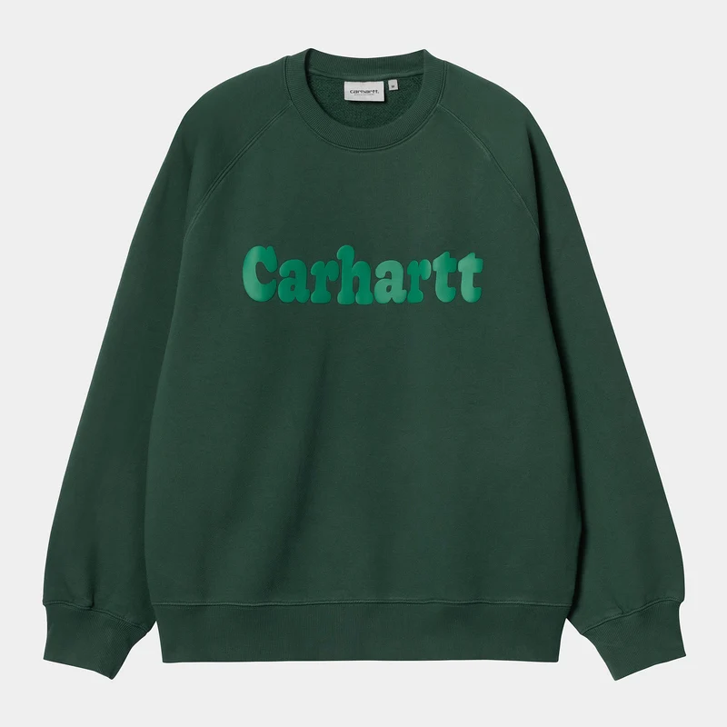 Carhartt WIP Herr Bubbles Sweat Top - Discovery Green / Green