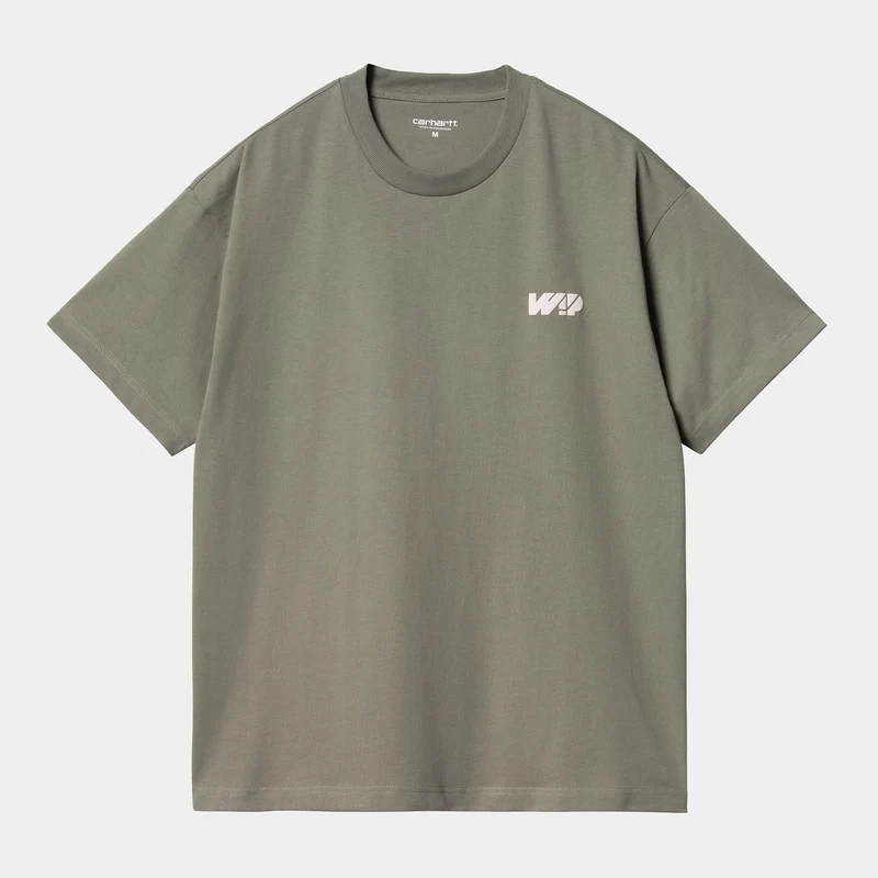 Carhartt WIP Män Montera kortärmad ekologisk T-shirt - rökgrön / naturlig