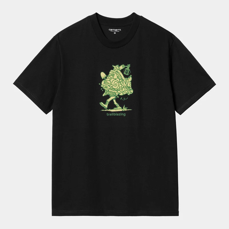 Carhartt WIP Trailblazer kortärmad ekologisk T-shirt för män - Svart