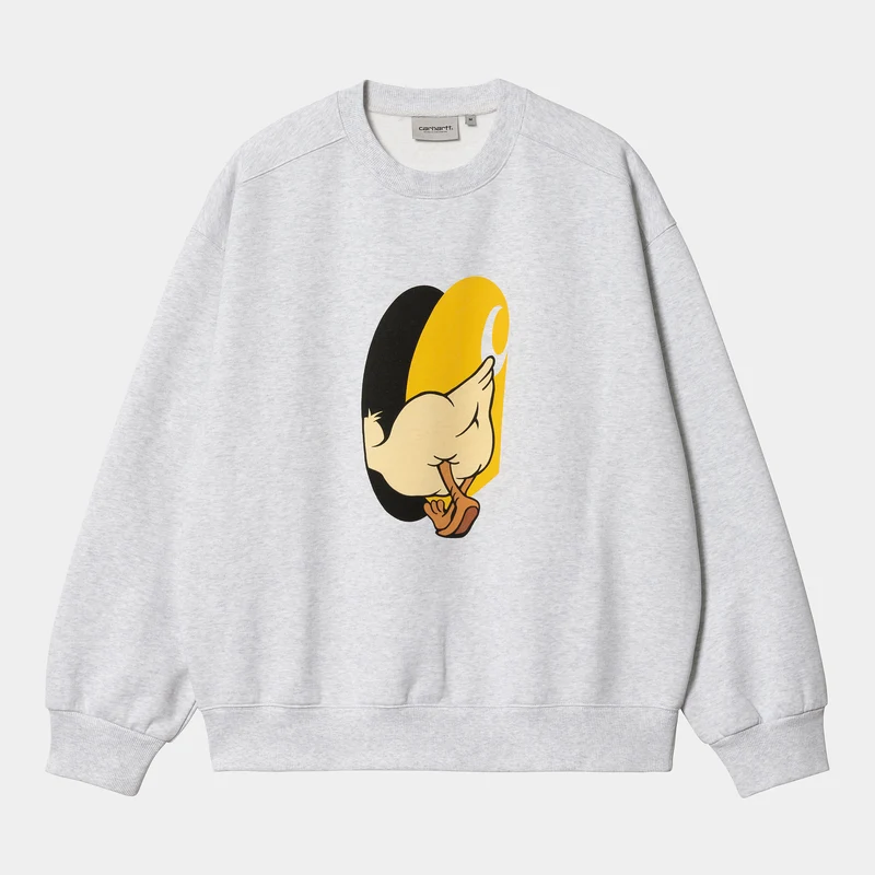 Carhartt WIP Herr Deadkebab Knock Knock Sweat Sweat Top - Ash Heather