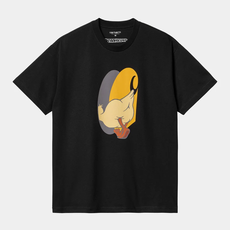 Carhartt WIP Herr Deadkebab Knock Knock Kortärmad Ekologisk T-shirt - Svart