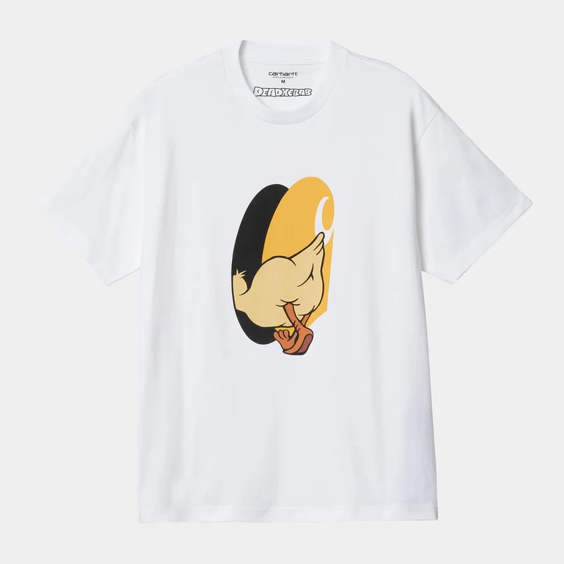 Carhartt WIP Herr Deadkebab Knock Knock Kortärmad Ekologisk T-shirt - Vit