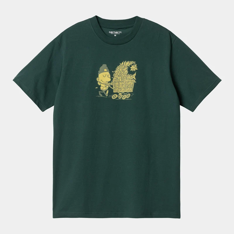 Carhartt WIP Shopper kortärmad ekologisk T-shirt för män - Discovery Green