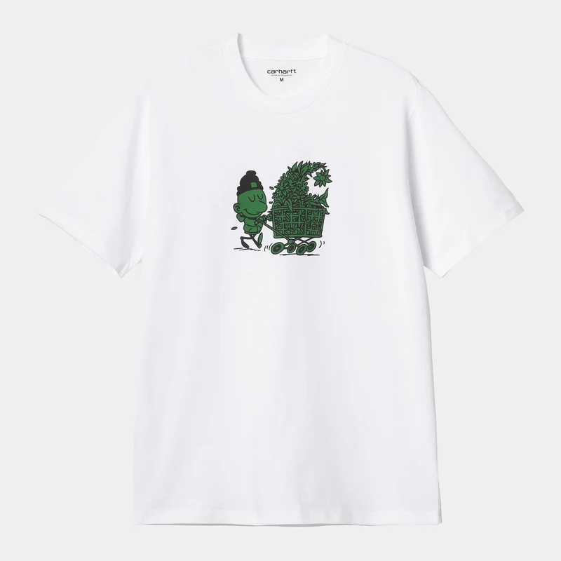 Carhartt WIP Shopper kortärmad ekologisk T-shirt för män - Vit
