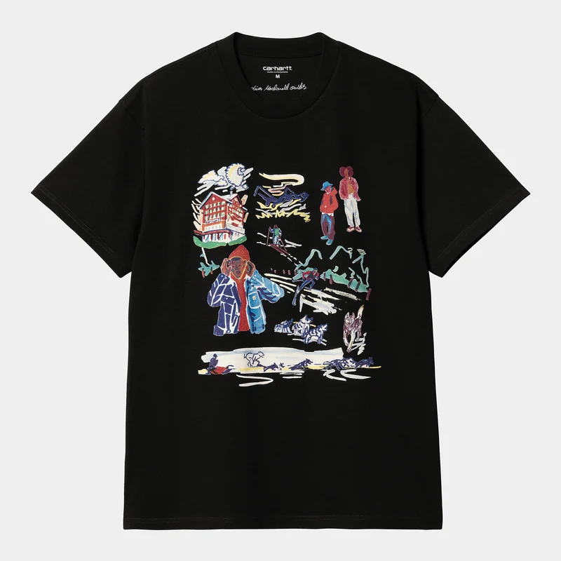Carhartt WIP Ollie Mac Chalet kortärmad ekologisk T-shirt för män - Svart