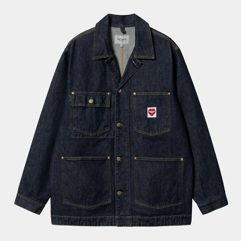 Carhartt WIP Herr Nash Rinsed Jacket - Blå
