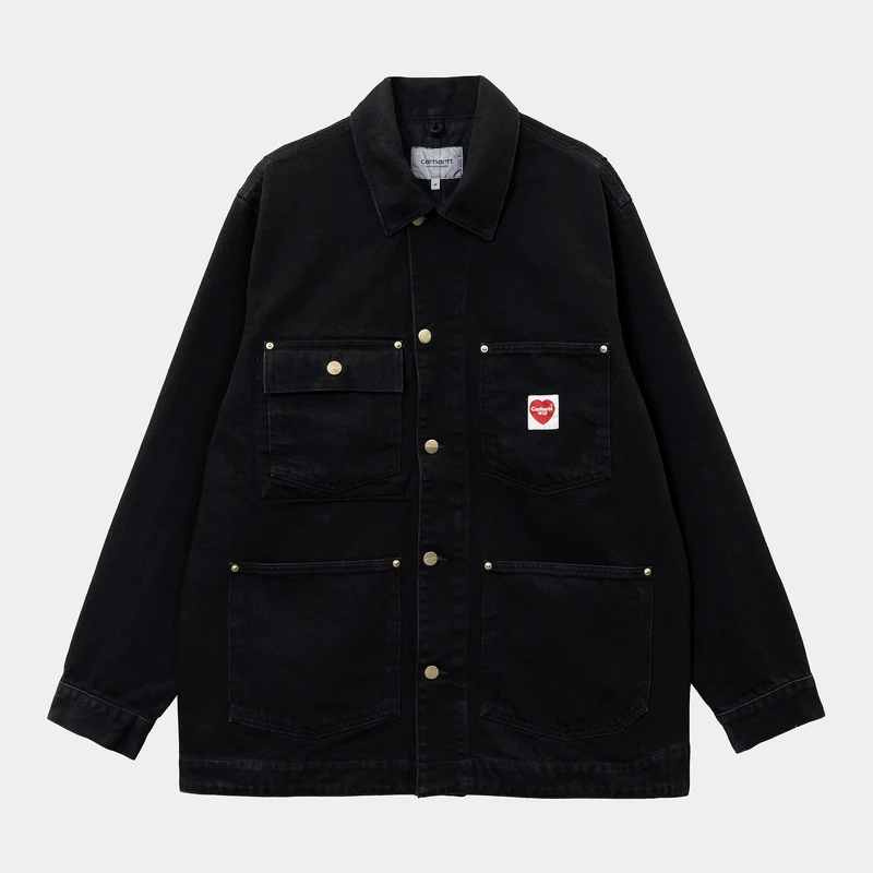 Carhartt WIP Herr Nash Rinsed Jacka - Svart