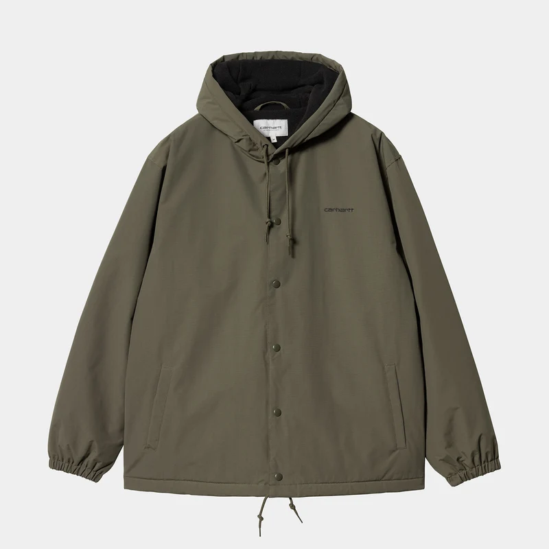 Carhartt WIP Coachjacka med huva för herr - Cypress / Svart