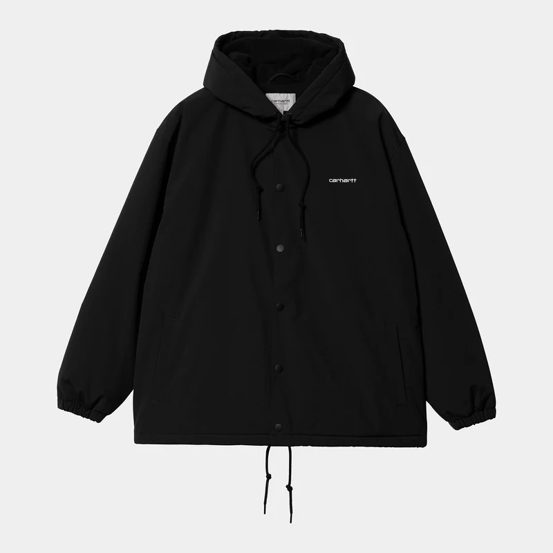 Carhartt WIP Hooded Coach Jacka för herr - Svart / Vit