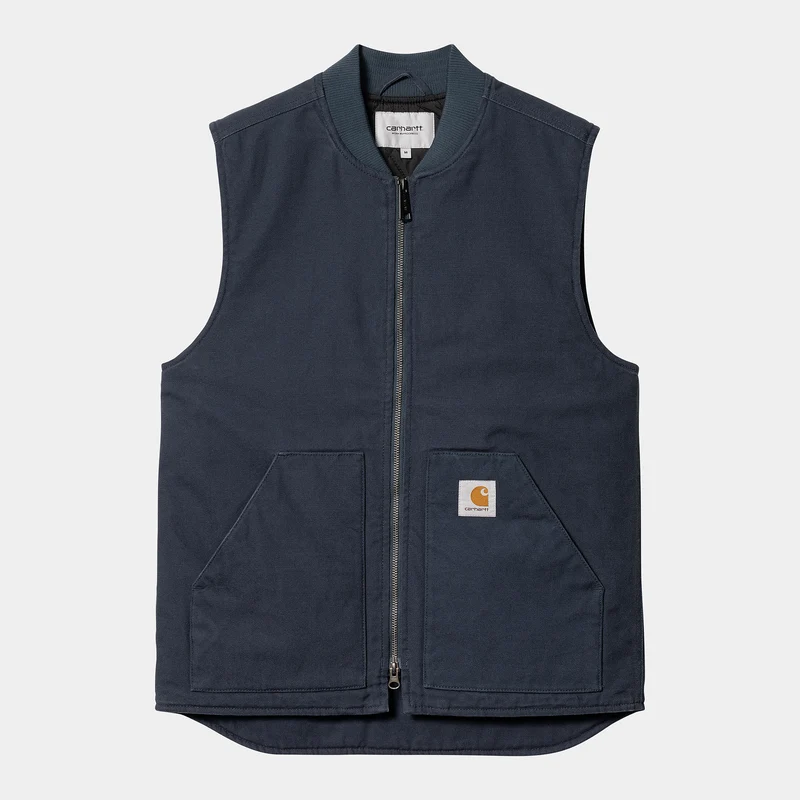 Carhartt WIP Män Heavy Stone Wash Väst - Blå