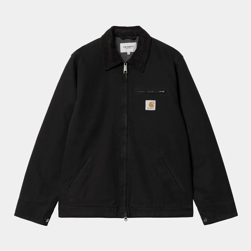 Carhartt WIP Detroit Heavy Stone Wash Jacka för män - Svart / Svart