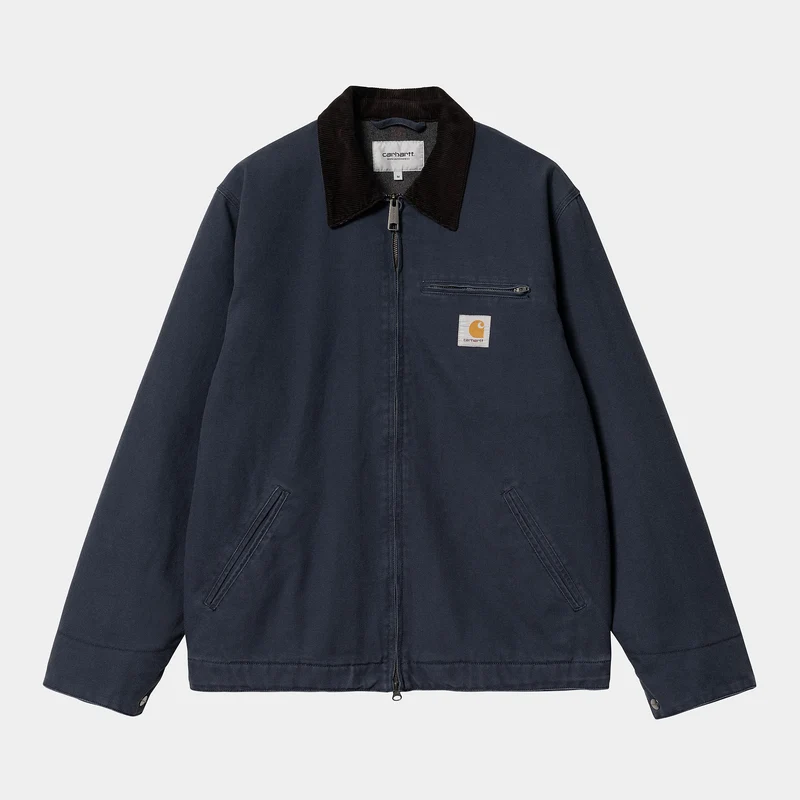 Carhartt WIP Detroit Heavy Stone Wash Jacka för män - Blå / Svart