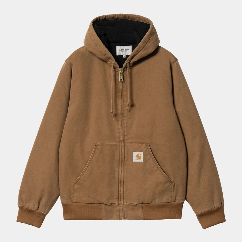 Carhartt WIP Active Heavy Stone Wash Jacka för män - Hamilton Brown