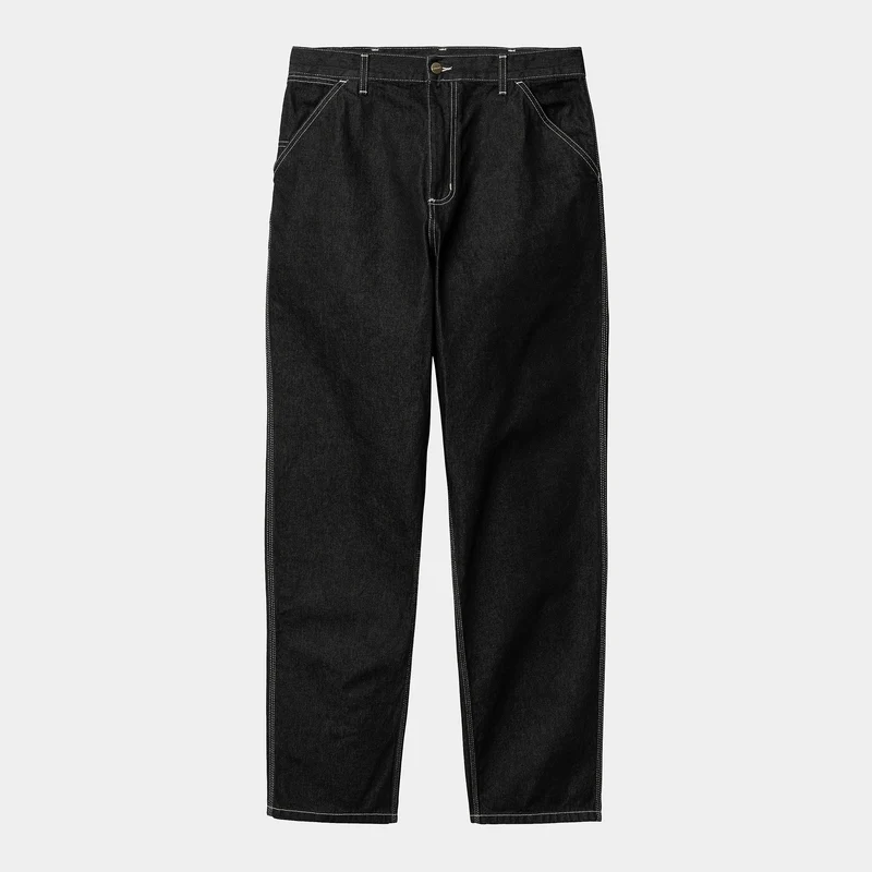 Carhartt WIP Herr Simple Pant - Svart en tvätt