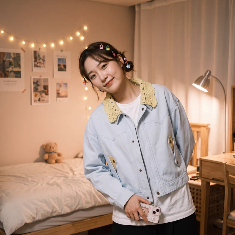 Veste Col Dentelle Kawaii
