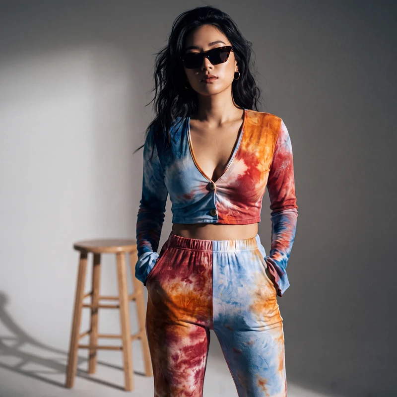 Ensemble Tie-Dye Décontracté