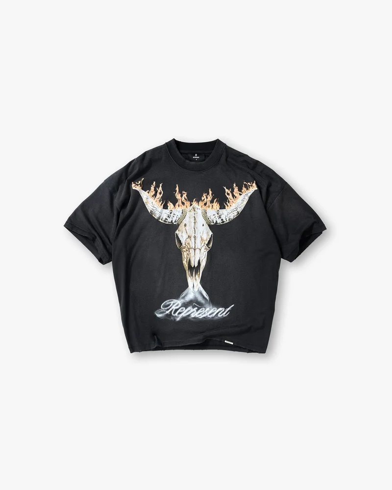 British Cowboys T-Shirt - Stained Black