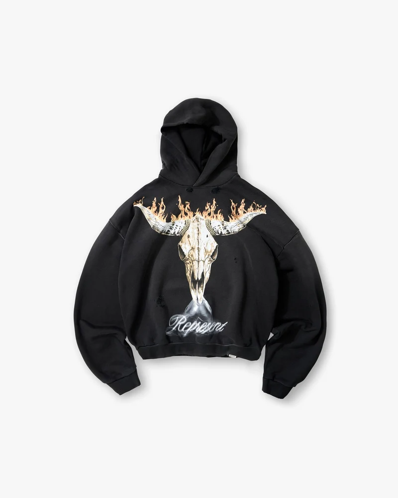British Cowboys Hoodie - Stained Black