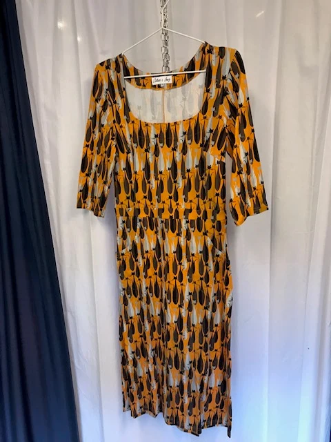 Secondhand: Klänning Inez - Retrocats orange - S