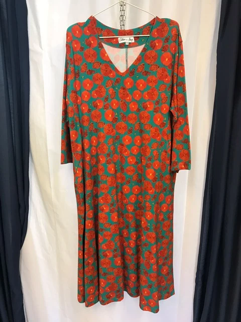 Secondhand: Ingrid - Vallmo turkos - 2XL
