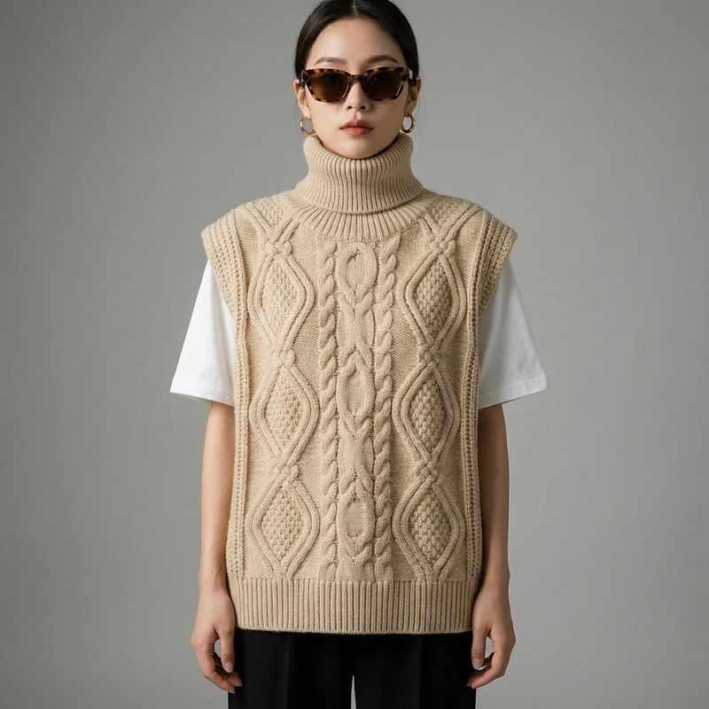 Pull Col Roulé Minimaliste
