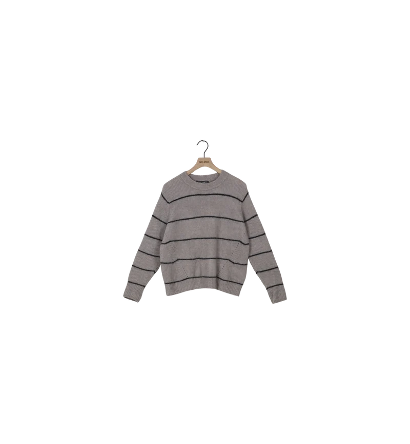 ReLoved - MMThora Slim Stripe Crewneck Knit / XS