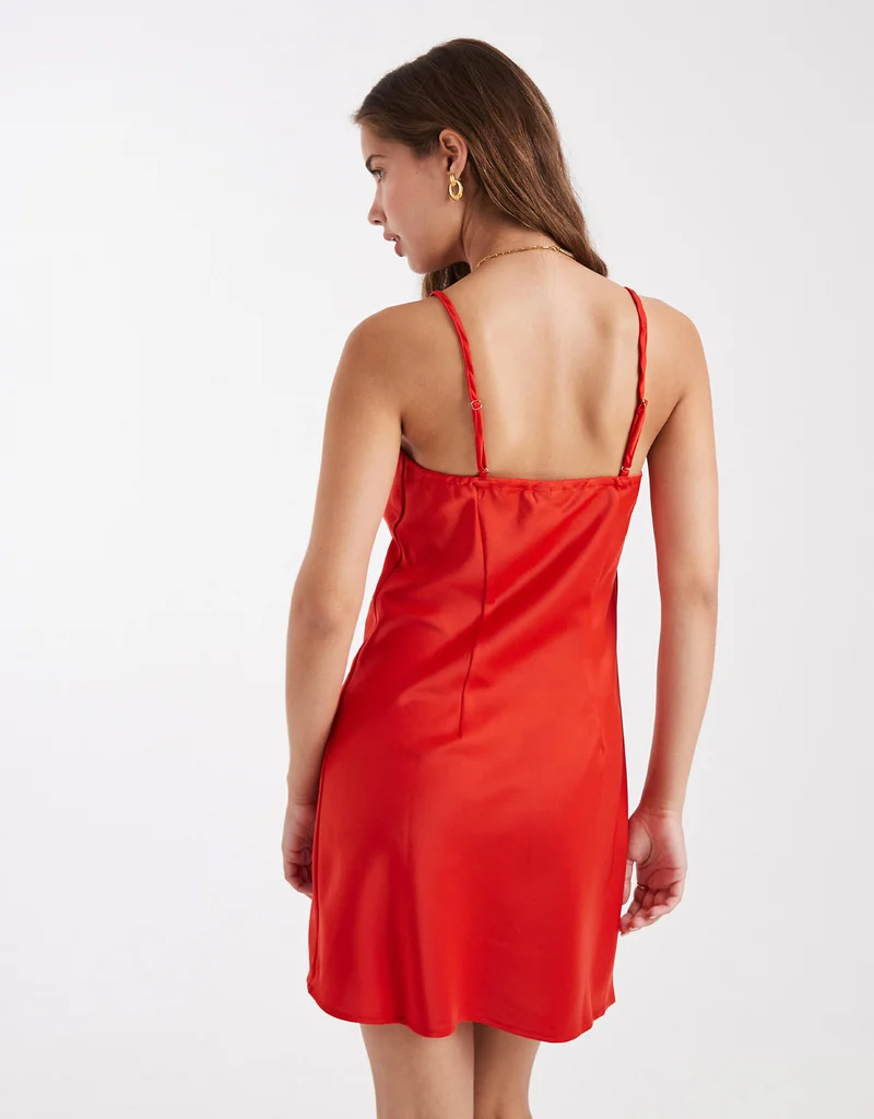 Satin cami mini dress