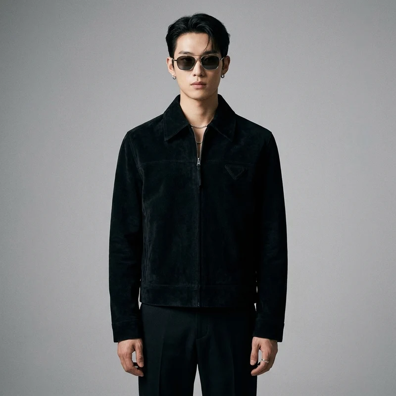 Veste Rétro Effet Daim