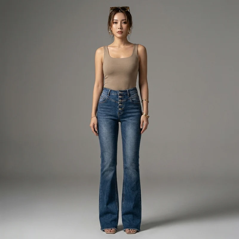 Jean Micro Flare Délavé