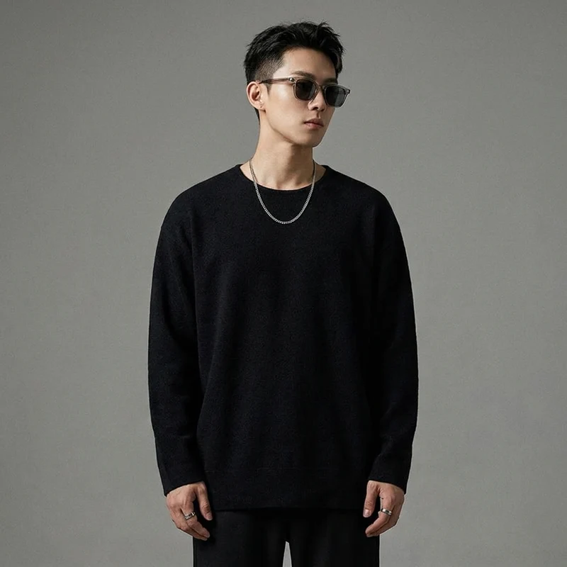 Pull Col Rond Jacquard