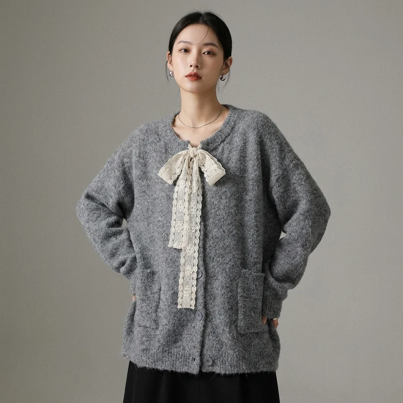 Cardigan Tricoté Ceinturé