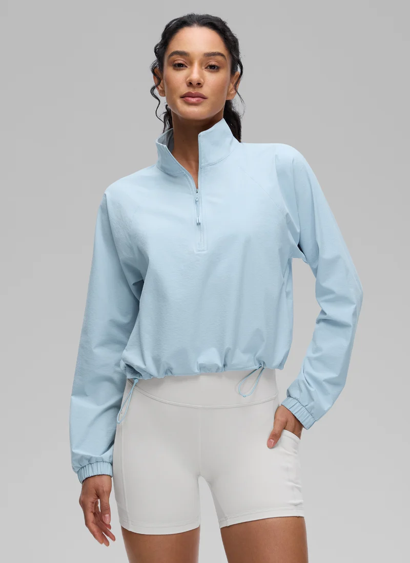 Half Zip Lightweight Pocket Long Sleeve