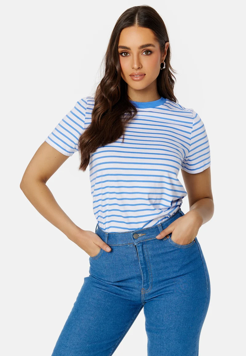 Essential SS Stripe O-Neck Tee