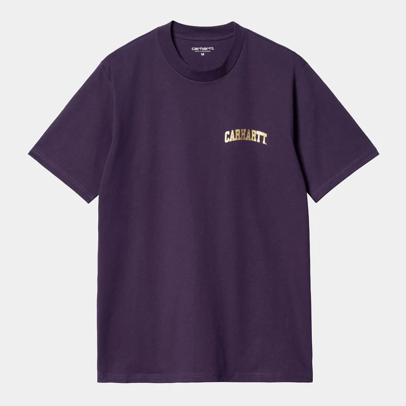 Carhartt WIP Ekologisk T-shirt från University Script för män - Cassis